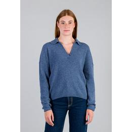 Overview image: Casual Soft Polo Sweater